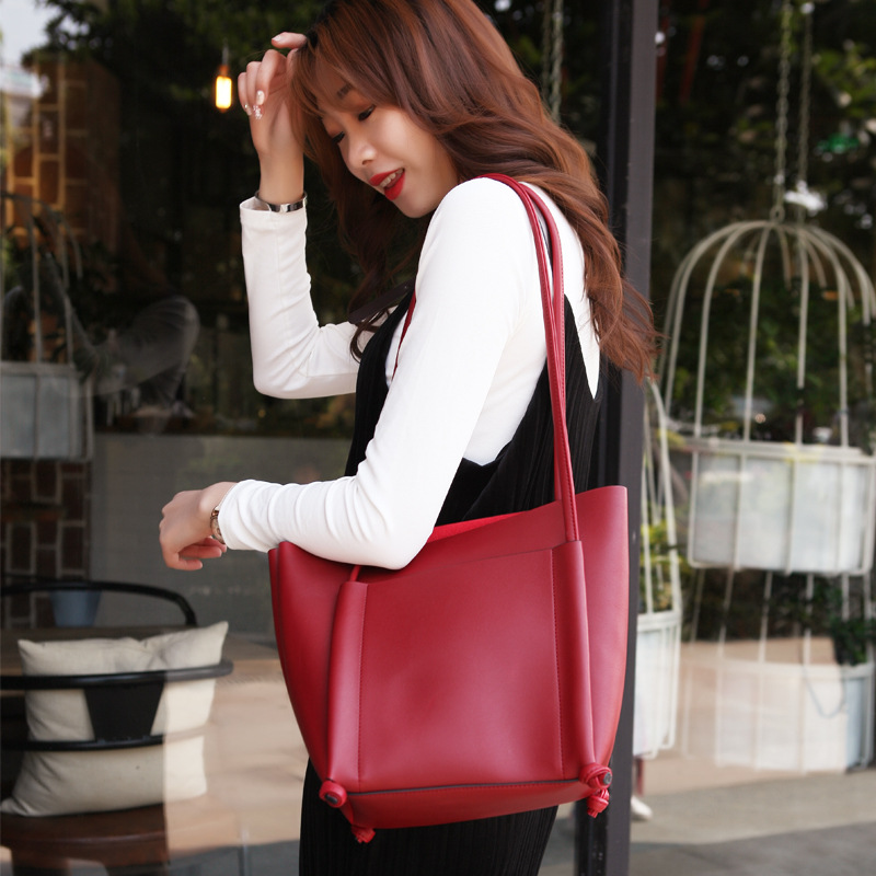 Western Style Lady bags Nut big Package Simple Shoulder Bags Fashion Wild Handbag