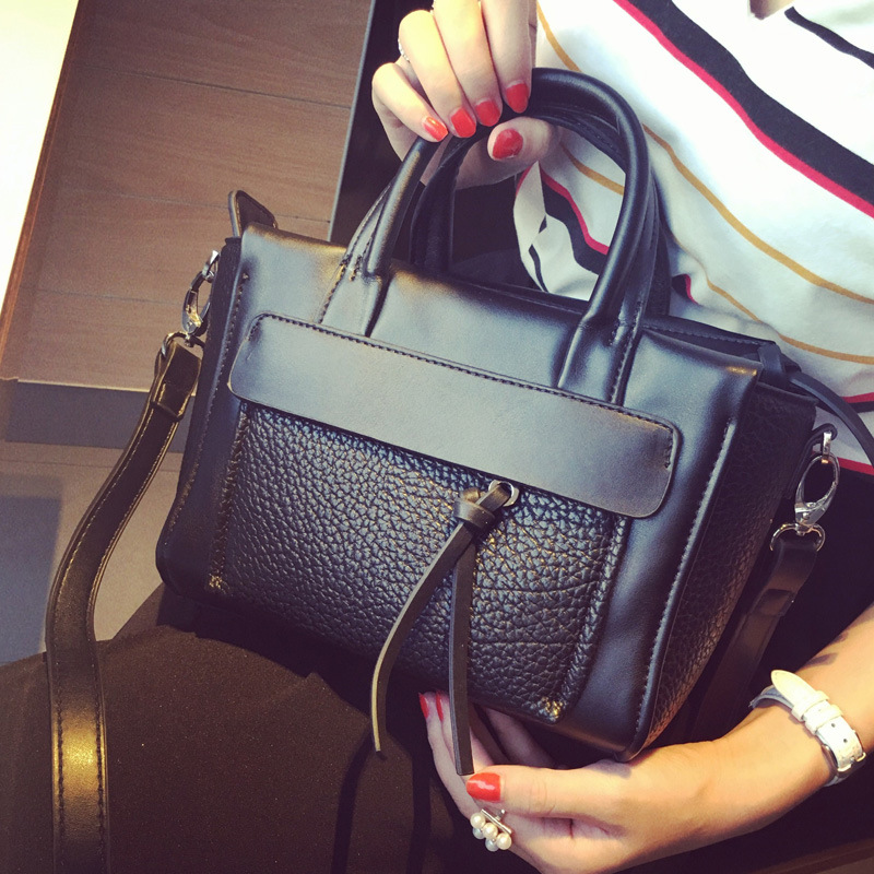 Lady Bags Litchi Pattern Shoulder Messenger Bag Trend Fashion Handbag Wild Big bag