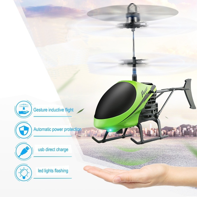 Kids Hand Induction Helicopter Aircraft Dual Mode Plane Toys Durable USB Charging