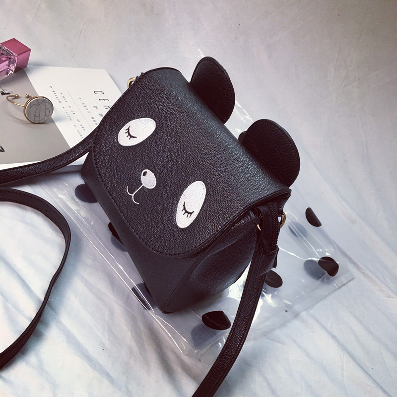 Small Fresh Lady Bags Handbag Cat Ears Small Square Package Simple Lovely Shoulder Messenger Bag