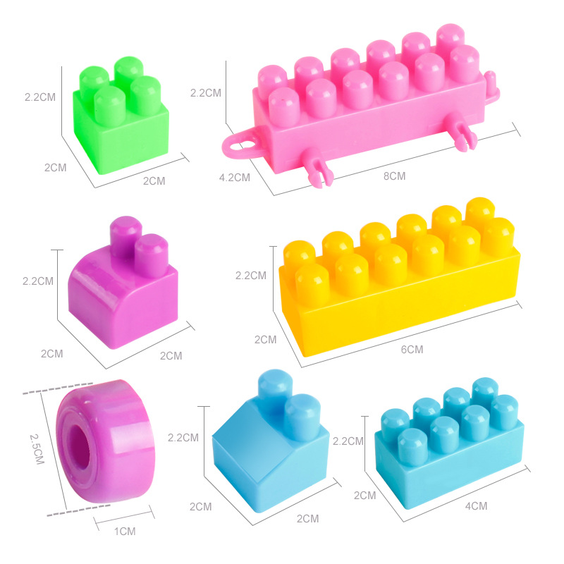 Child Boxed Variety Building Blocks Plastic Assemble Desktop Brain Game Boy Girl Toy