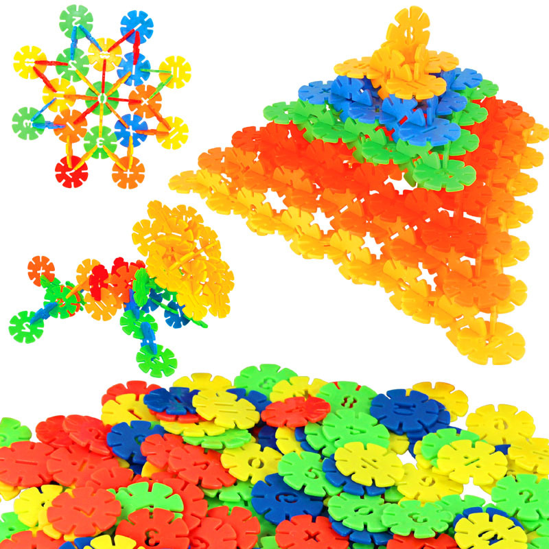 Plastic Fight Interpolation Assemble Child Brain Game Bullet Snowflake Geometric Car Plum Pieces