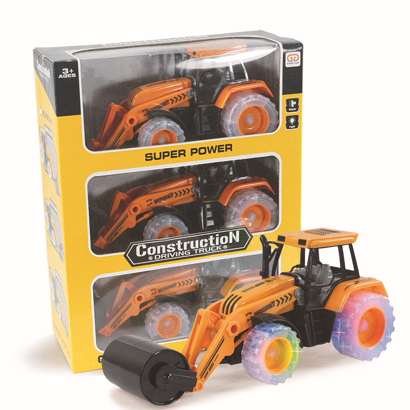 Child Construction Vehicles Toy Lovely Cartoon Inertia Car model With light Music