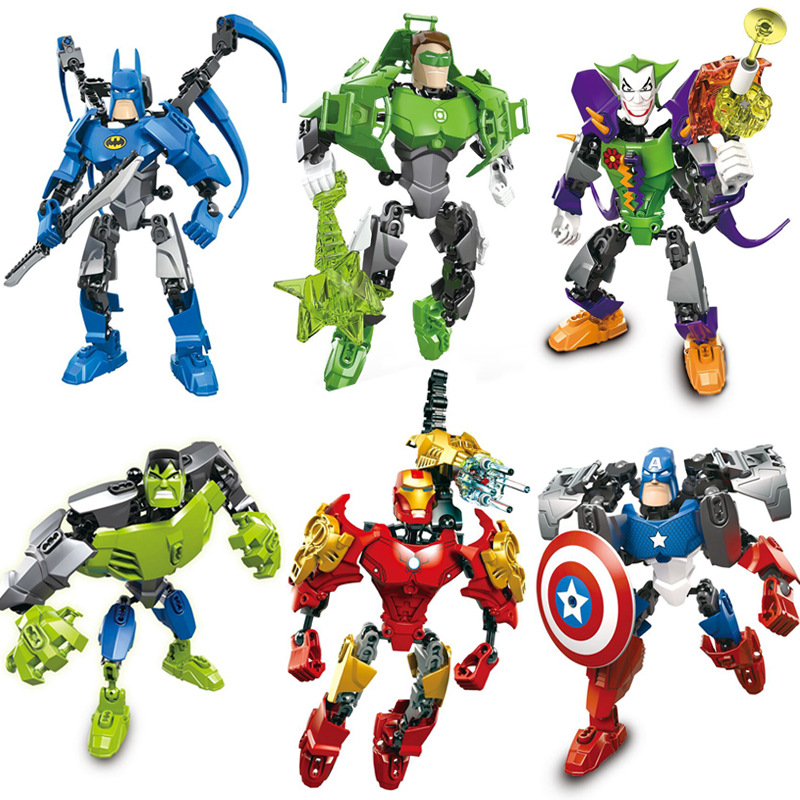 Child The Avengers Deformation Fit Building Blocks toy Super Hero iron Man Batman Captain America