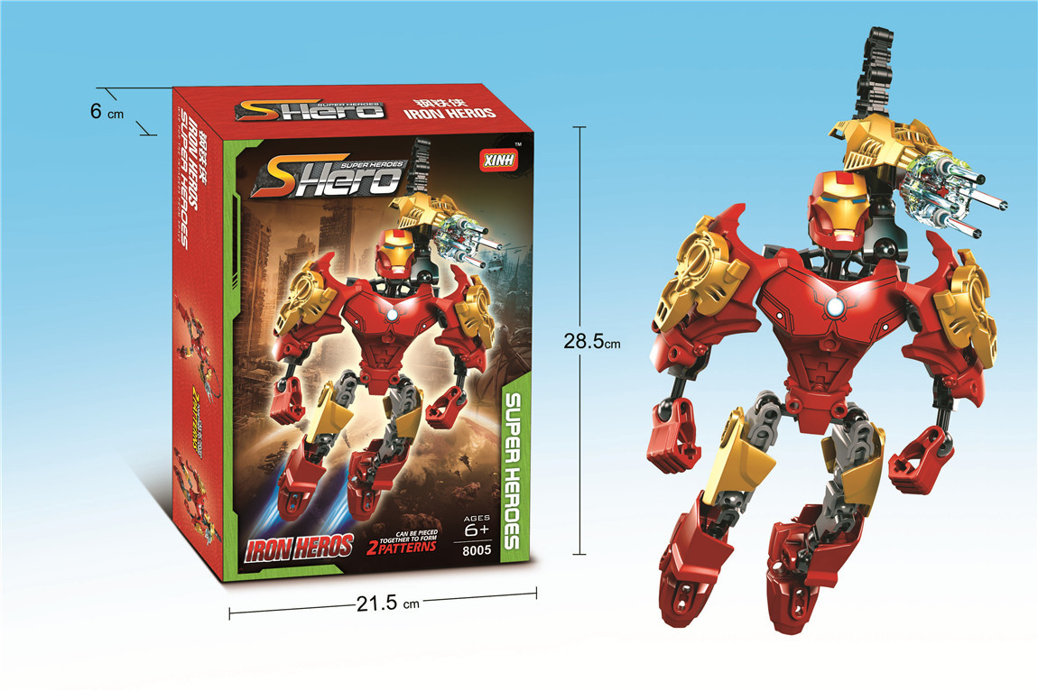 Child The Avengers Deformation Fit Building Blocks toy Super Hero iron Man Batman Captain America