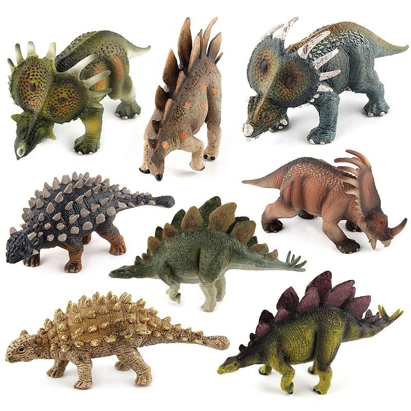 child Jurassic dinosaur model classic toy Stegosaurus Nail Art Triceratops toy