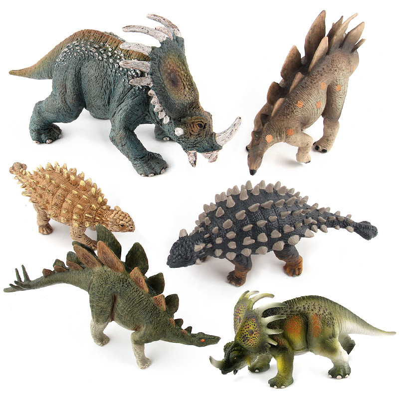 child Jurassic dinosaur model classic toy Stegosaurus Nail Art Triceratops toy