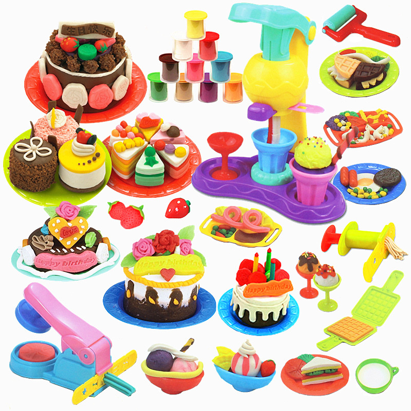 Child Plasticine Mold tool Set Child Super Clay Puzzle toy 3d Colorful Clay Handmade Mud