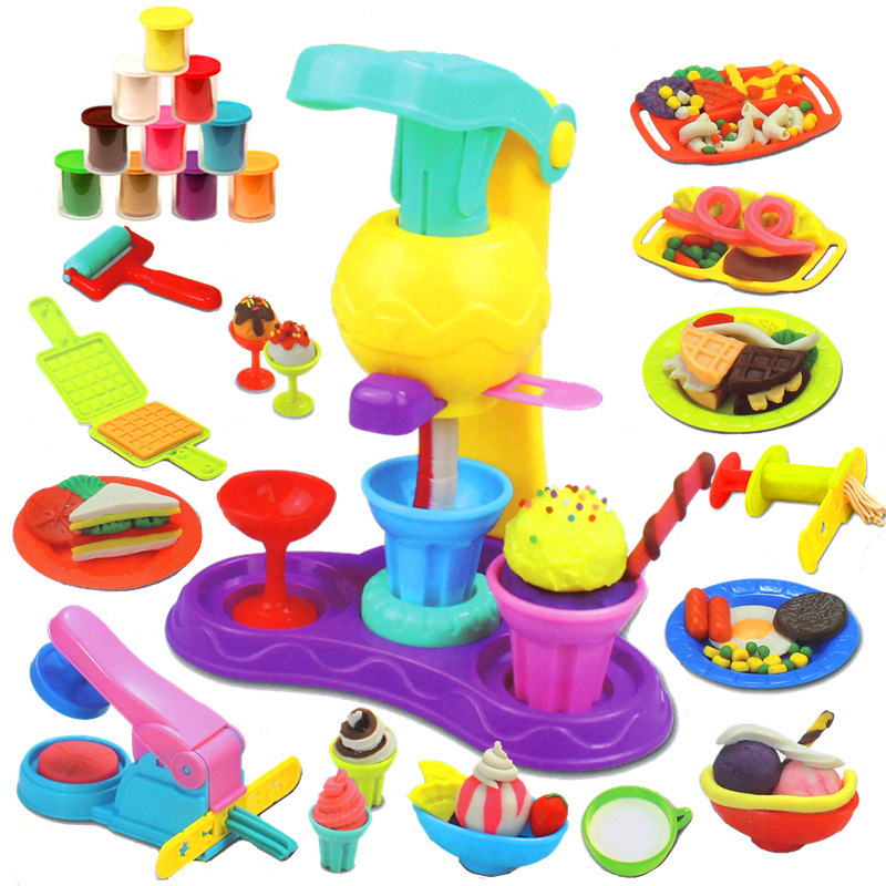 Child Plasticine Mold tool Set Child Super Clay Puzzle toy 3d Colorful Clay Handmade Mud