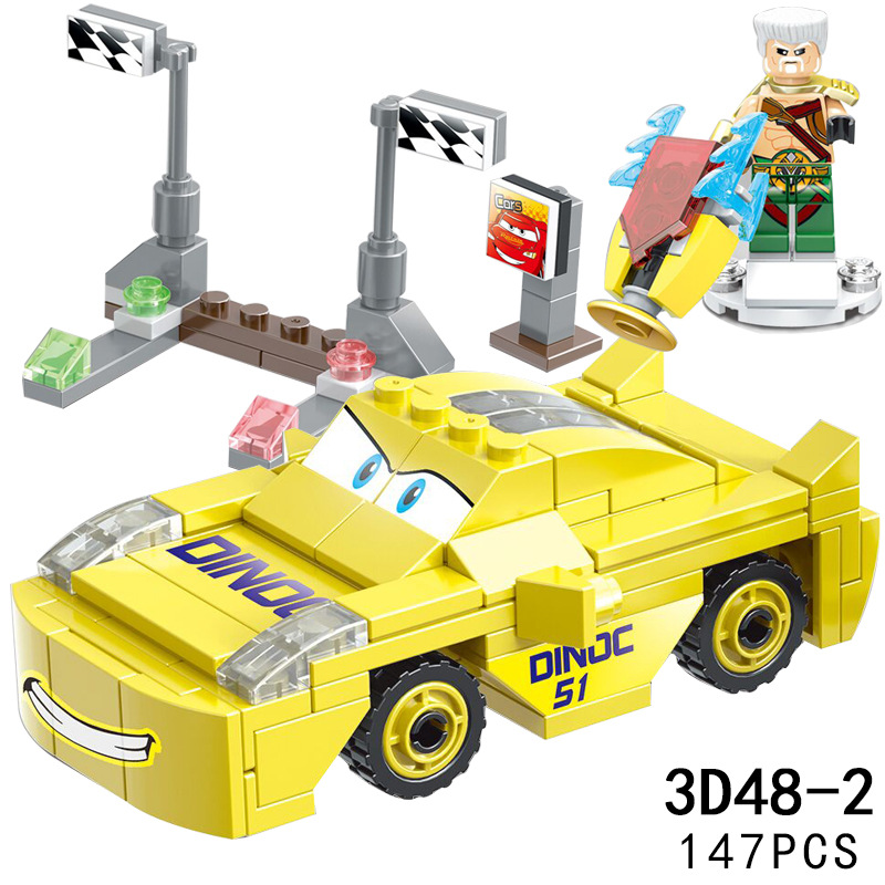 Child toy Adult Car Assembly Fight Interpolation Building Blocks Mini Racing Brain Game