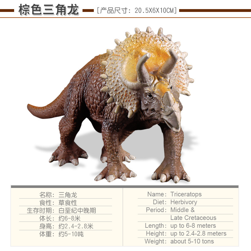 Jurassic World Solid Simulation Dinosaur Model  Triceratops Tyrannosaurus Rex Plastic Animal toys