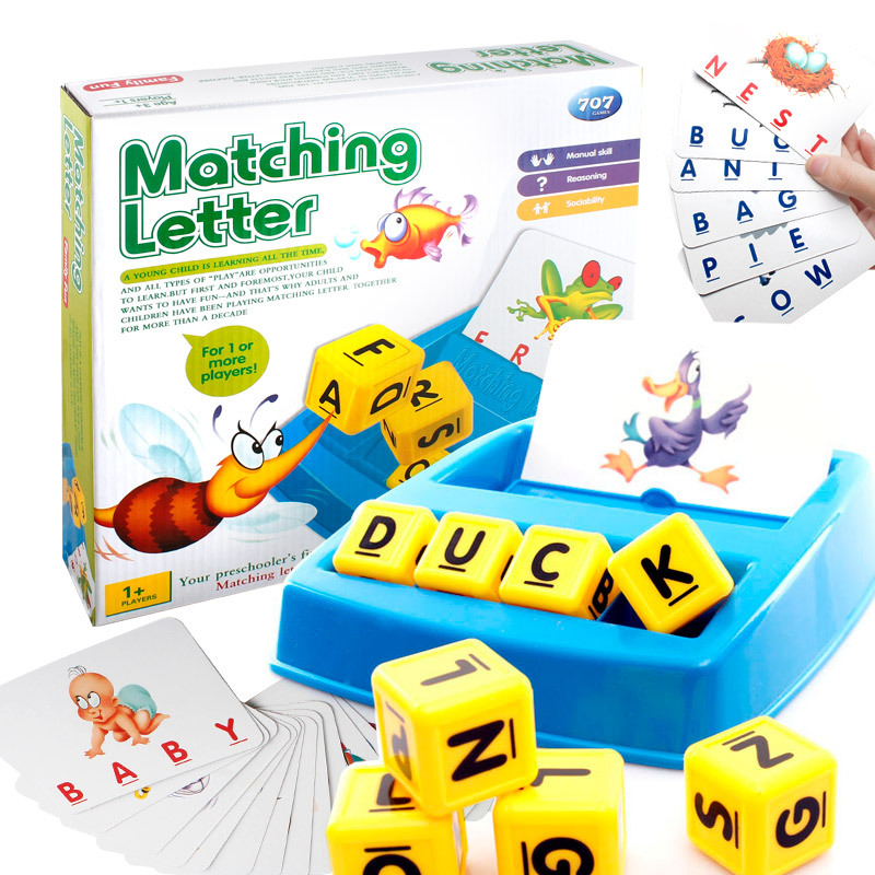 Remember Words Matching Letter Puzzle Letter With Happy Learn English Preschool Toys