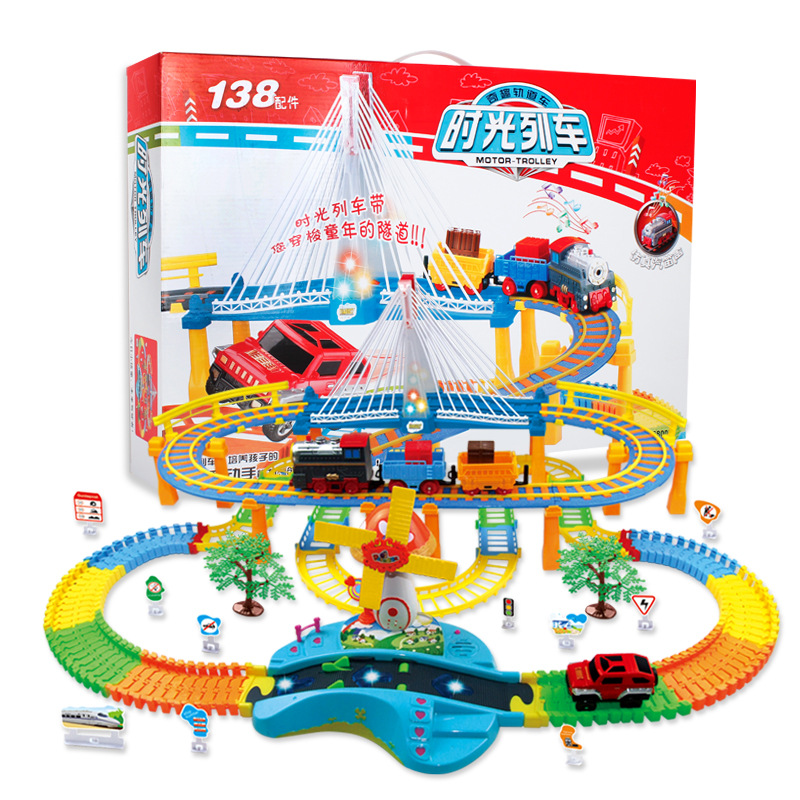 Variety Thomas Subway Assemble Electric Multi-layer Track Brain Game Creative diy toys