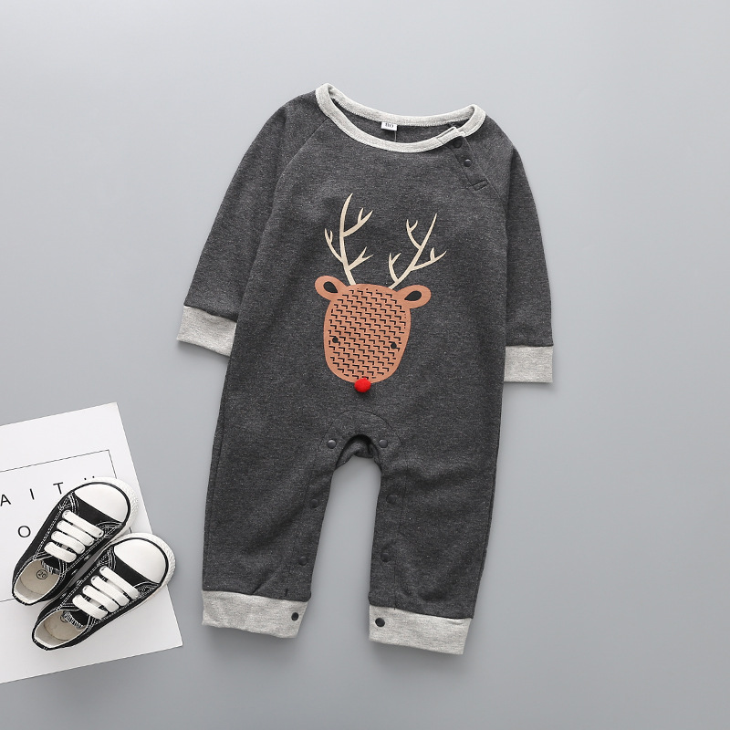 Baby Cotton Long Sleeves Baby Clothing Romper Western Style Children's Wear Jumpsuit