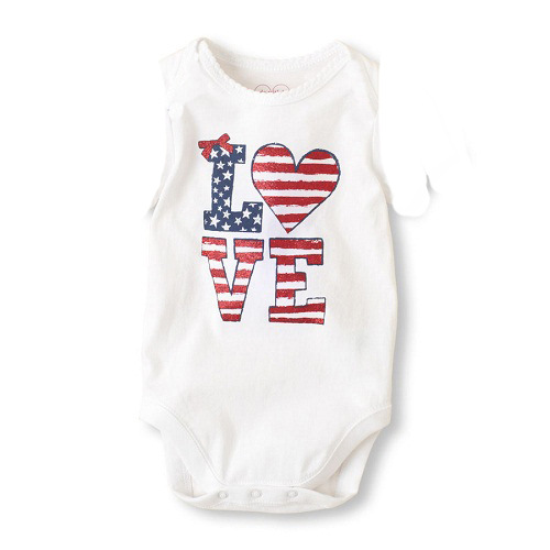 Western Style Child Baby United States Flag Printing Triangle Romper Climb Clothes Siamese Clothing