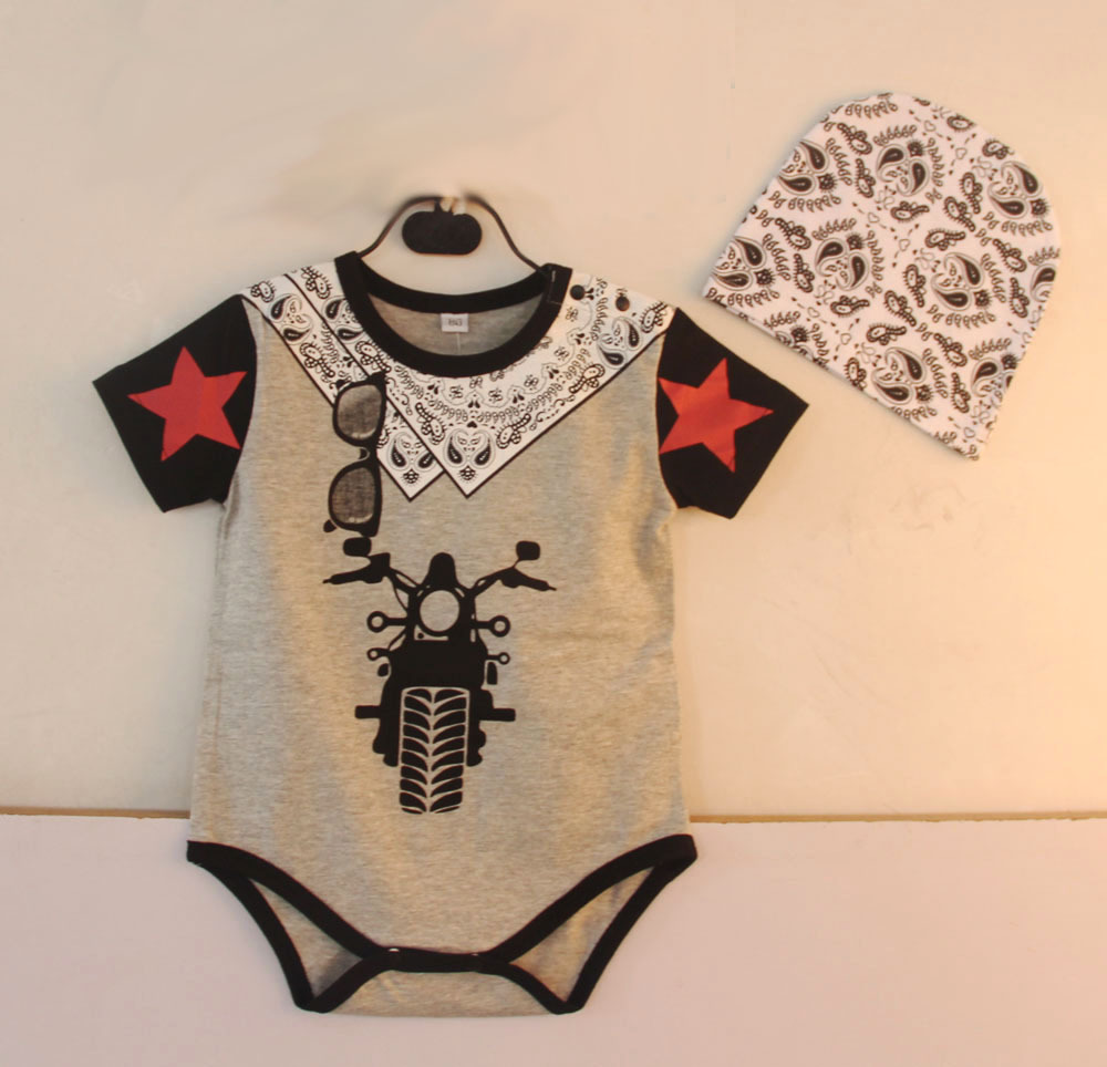 Baby Lovely Cartoon Triangle Romper Siamese Clothing Set Child Clothing Children's Wear
