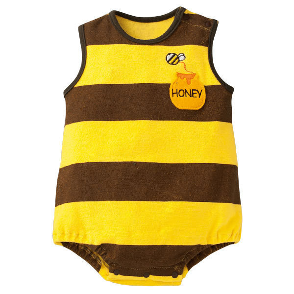 Western Style Sleeveless Baby Fruit Triangle Romper Jumpsuit Thin Section Cotton Baby Clothing