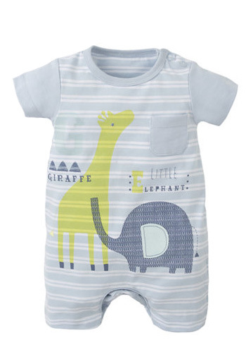 Western Style Child Short Sleeve Cotton Romper Climb Clothes Jumpsuit Stripe Trend Clothing