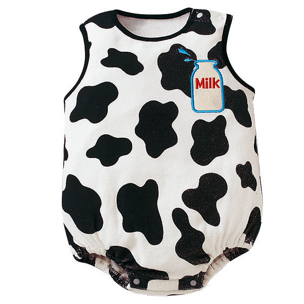 Western Style Sleeveless Baby Fruit Triangle Romper Jumpsuit Thin Section Cotton Baby Clothing