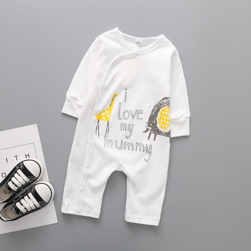 Western Style Fashion Baby Romper Climb Clothes Cotton Long Sleeves Siamese Clothing