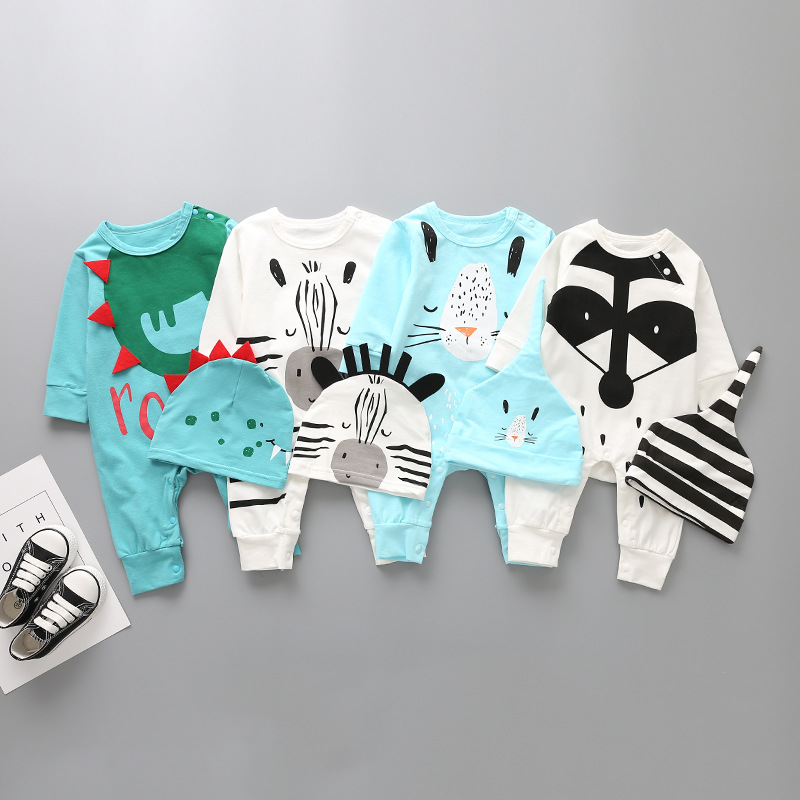 Baby Fashion Clothing Printing Romper Long Sleeves Cotton Jumpsuit Clothing