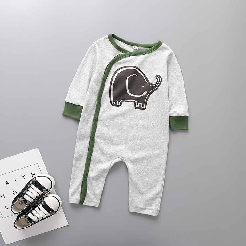 Western Style Fashion Baby Romper Climb Clothes Cotton Long Sleeves Siamese Clothing