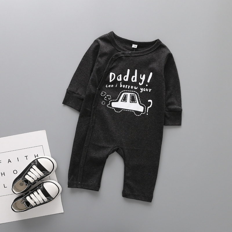 Western Style Fashion Baby Romper Climb Clothes Cotton Long Sleeves Siamese Clothing