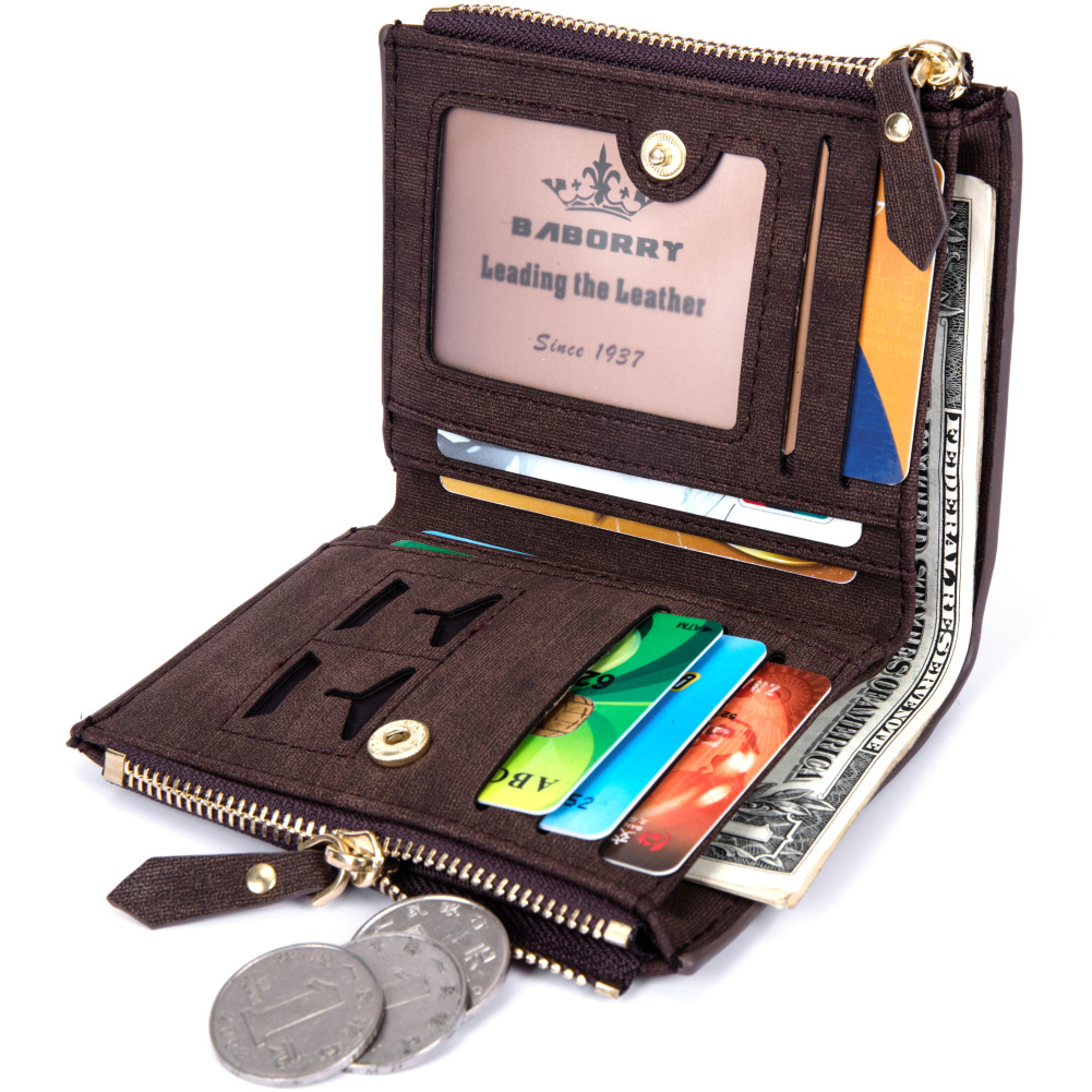 Men Fashion The New Wallet Card Package Short Paragraph Anti-radio Frequency Recognize Wallet