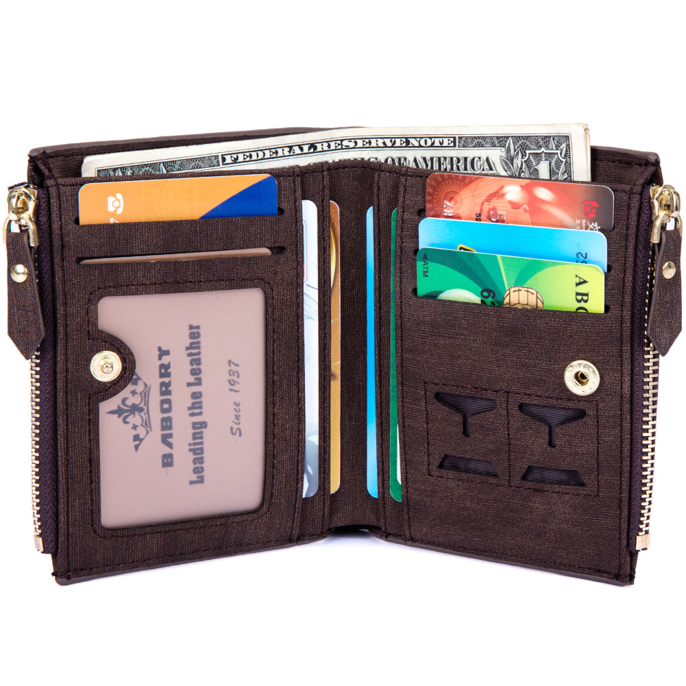 Men Fashion The New Wallet Card Package Short Paragraph Anti-radio Frequency Recognize Wallet