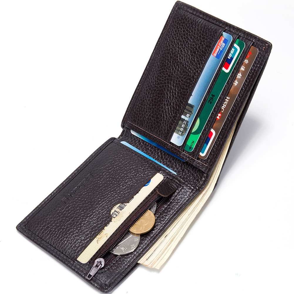 Men Wallet Cowhide Genuine Leather Wallet Coin bag Fashion Personality Wallet