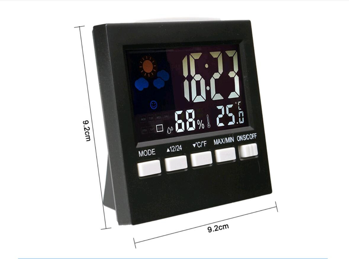 Multifunction Calendar Clock led Light Display Clock Color Screen Weather Clock