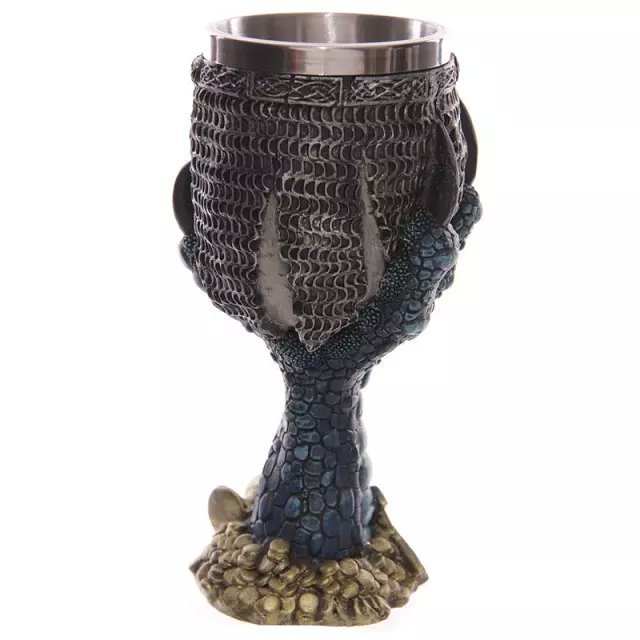 Creative Skull Palm Goblet Beer Glass 3D Three-dimensional Stainless steel Knight Wine Glass
