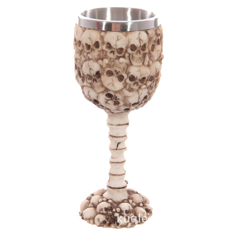 Creative Skull Palm Goblet Beer Glass 3D Three-dimensional Stainless steel Knight Wine Glass