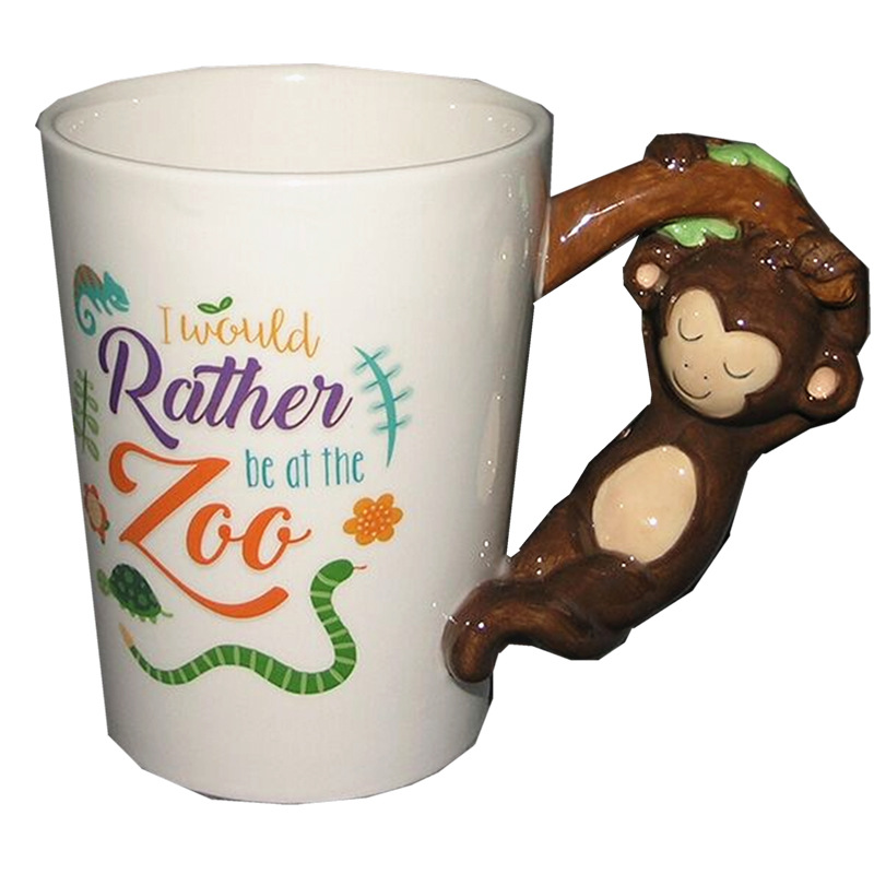 Lovely Three-dimensional Birdie Ceramics Mark Cup Drinking Glass Hand Painted 3D Animal Cup