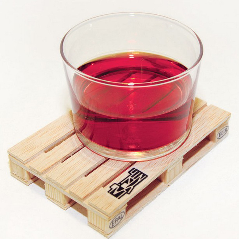 Palette Coasters Wood Board Tray Coaster Creative Coffee Shop Supplies Non-slip wood Insulation Pads