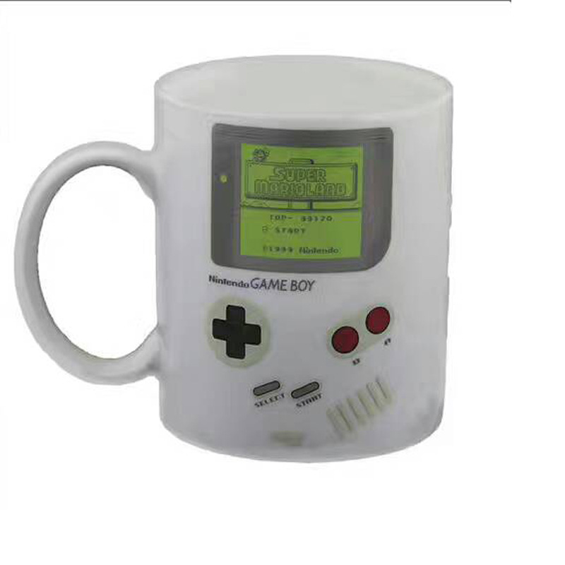 Creative Game Console Pattern Discoloration Cup Heat induction Ceramics Coffee Discoloration Mug
