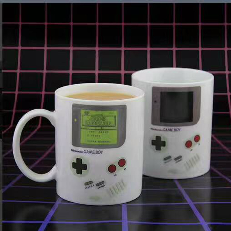 Creative Game Console Pattern Discoloration Cup Heat induction Ceramics Coffee Discoloration Mug
