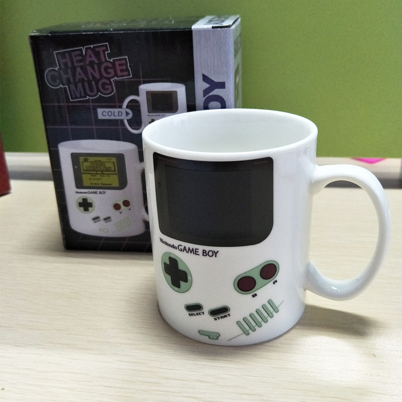 Creative Game Console Pattern Discoloration Cup Heat induction Ceramics Coffee Discoloration Mug