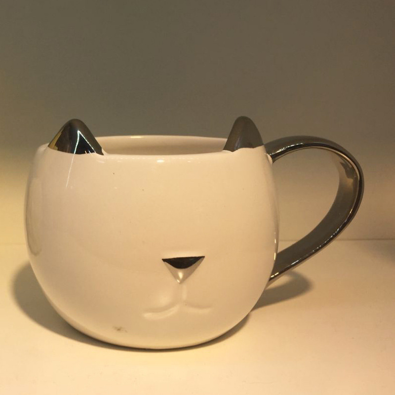 3D Cat Ears Ceramics lovely Cats Coffee cup Milk cup Household Glass