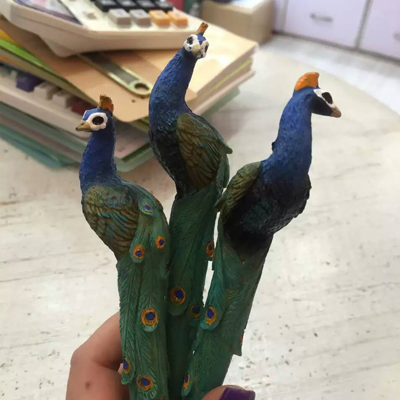 The New Animal Resin pen lovely Birdie Peacock Zebra Ballpoint pen Personality Stationery Pens