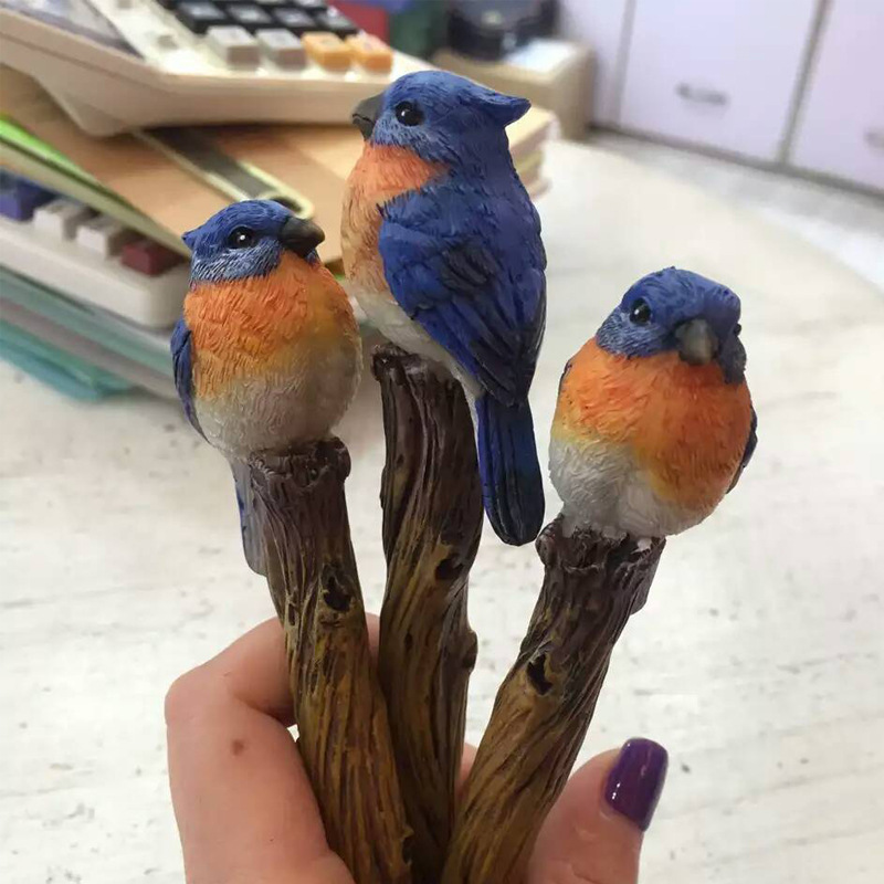 The New Animal Resin pen lovely Birdie Peacock Zebra Ballpoint pen Personality Stationery Pens
