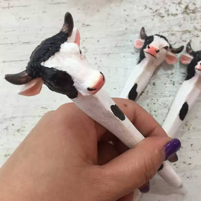 The New Animal Resin pen lovely Birdie Peacock Zebra Ballpoint pen Personality Stationery Pens