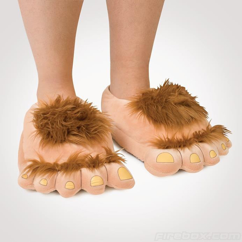 Retro Savage Flip flop Hobbit Big Feet Toe flip flop Home Cotton Slippers Package With