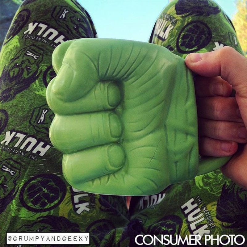 Marvel Green fist Ceramics Coffee Mug Bar Restaurant Cup Child Cartoon Drinking Glass   Kitchen Restaurant Supplies