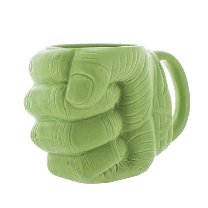Marvel Green fist Ceramics Coffee Mug Bar Restaurant Cup Child Cartoon Drinking Glass   Kitchen Restaurant Supplies