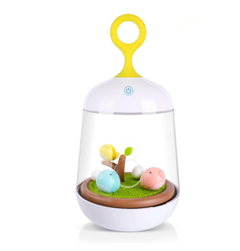 Diy Micro Landscape plant Music Night light Portable Convenient Bunny butterfly Timing lights