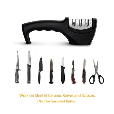 Square Handle Knife Sharpener Double Ceramic Grindstone Sharpener kitchen tool knife grinder