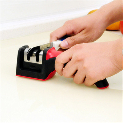 Square Handle Knife Sharpener Double Ceramic Grindstone Sharpener kitchen tool knife grinder