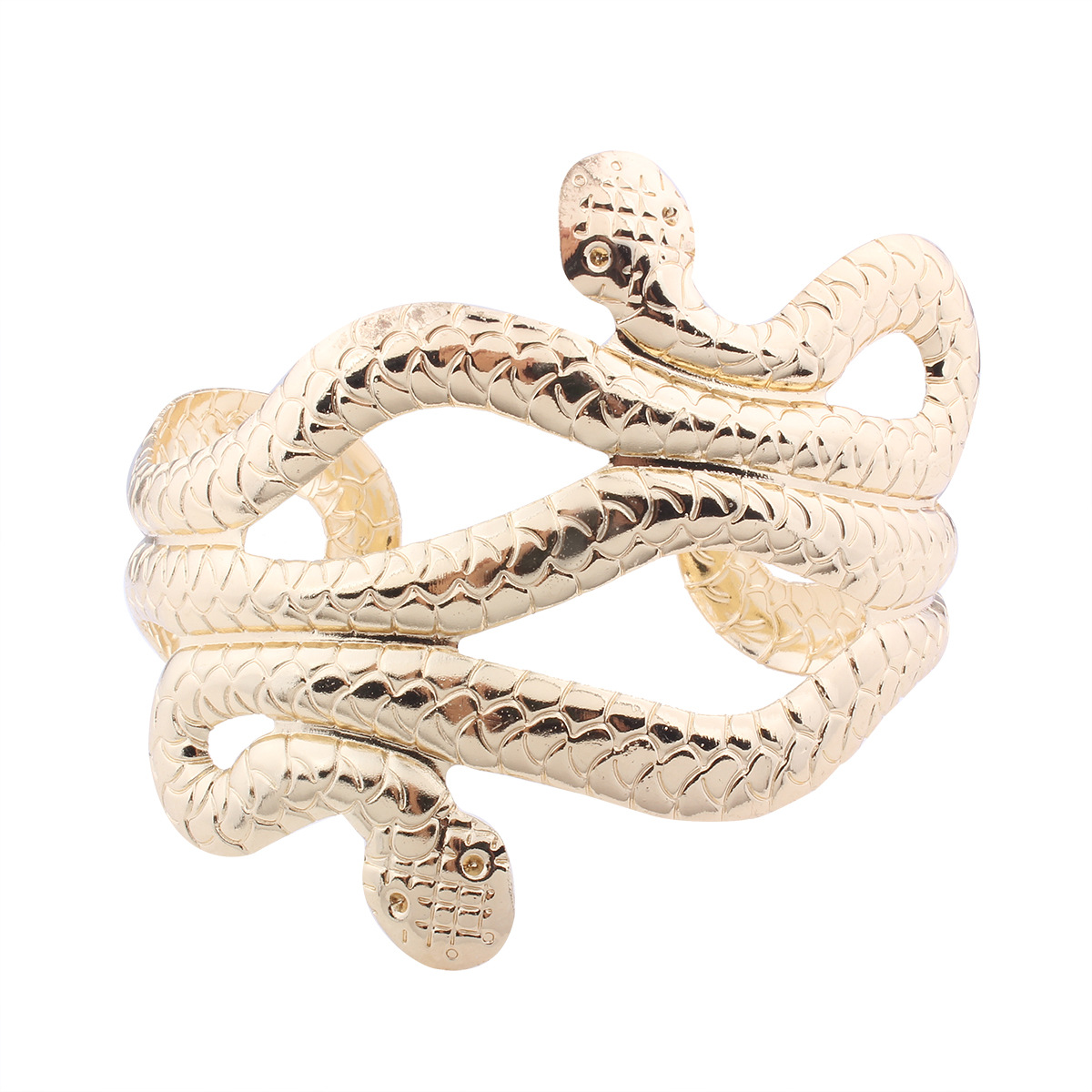 Western Style Fashion Personality Bracelet Modeling Snake Multi-layer Open Wide Noodles Bracelet