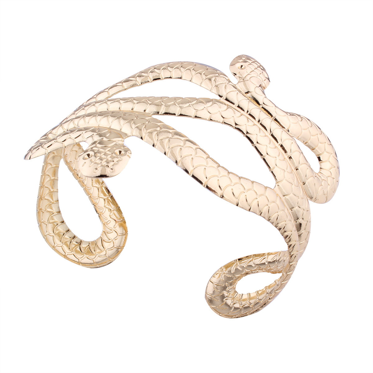 Western Style Fashion Personality Bracelet Modeling Snake Multi-layer Open Wide Noodles Bracelet
